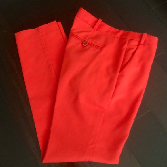 Zara Straight-leg  Ankle Red Pants - Picture 2 of 3